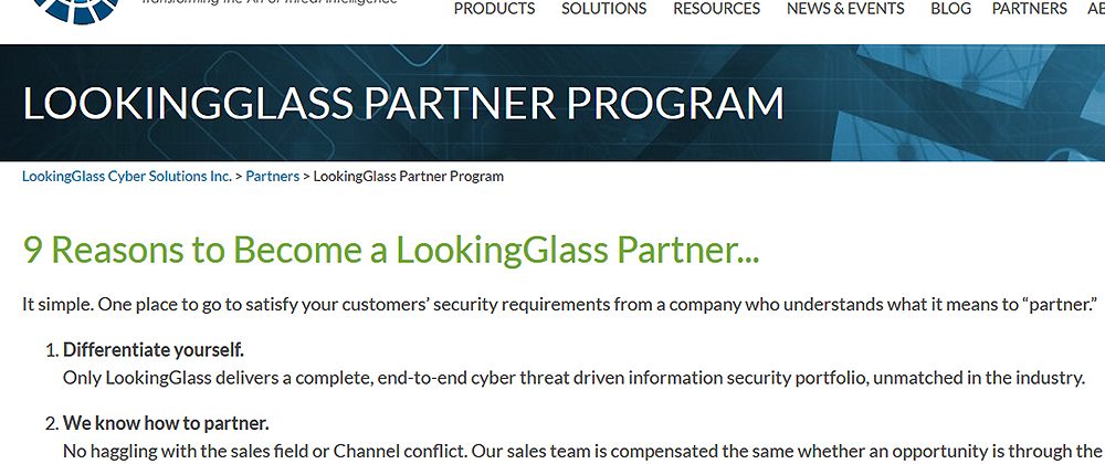 LookingGlass unveils new partner programme