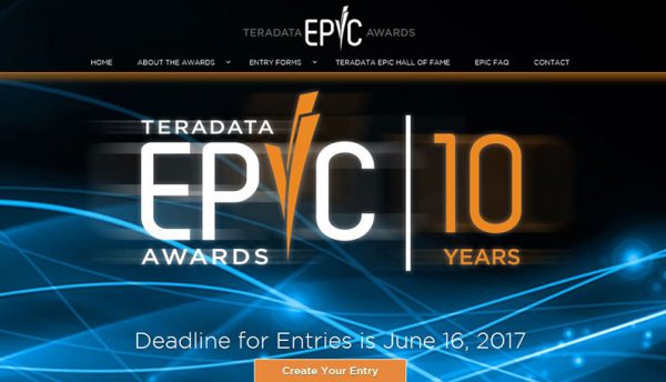 Call for entries: Teradata 2017 EPIC Awards open