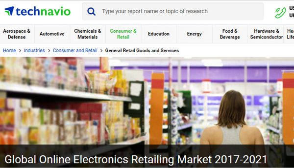 Technavio releases Global Online Electronics Retailing 2017-2021 report