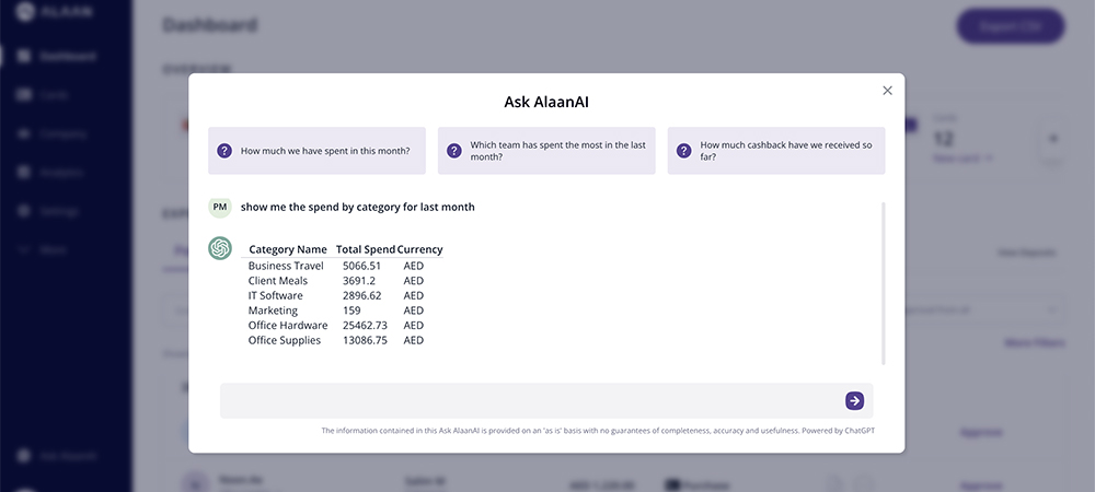 Alaan integrates OpenAI to help businesses take control of their business spend