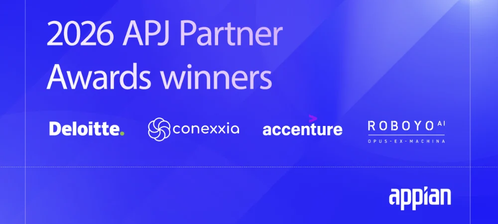 Appian congratulates 2026 APJ Partner Award Winners for driving customer impact through process automation and AI